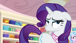Size: 1280x720 | Tagged: safe, screencap, character:rarity, character:silverstream, character:smolder, episode:the end in friend, g4, my little pony: friendship is magic, floppy ears, horses doing horse things, nickering, snorting