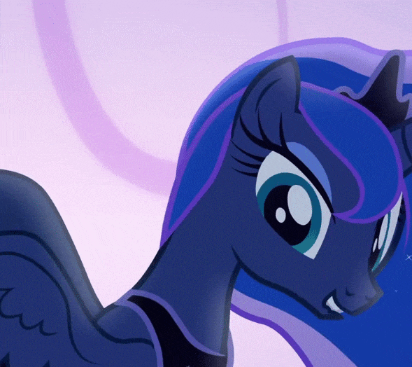 Size: 589x524 | Tagged: safe, screencap, character:princess luna, species:alicorn, species:pony, episode:to where and back again, g4, my little pony: friendship is magic, animated, beautiful, cropped, cute, dream, dream walker luna, ethereal mane, female, gif, looking at you, lunabetes, mare, spread wings, talking, wings