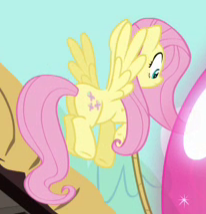 Size: 206x214 | Tagged: safe, screencap, character:fluttershy, species:pegasus, species:pony, episode:mmmystery on the friendship express, g4, my little pony: friendship is magic, cropped, female, flying, mare, plot, solo