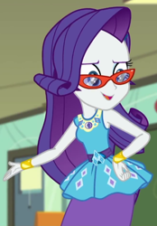 Size: 434x624 | Tagged: safe, screencap, character:rarity, episode:happily ever after party, g4, my little pony:equestria girls, bracelet, cropped, female, geode of shielding, glasses, happily ever after party: rarity, jewelry, rarity's glasses, solo