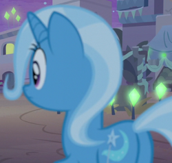 Size: 546x520 | Tagged: safe, screencap, character:trixie, species:pony, species:unicorn, episode:on the road to friendship, cropped, female, glowpaz, mare, plot, solo