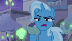 Size: 1280x720 | Tagged: safe, screencap, character:trixie, species:pony, species:unicorn, episode:on the road to friendship, female, glowpaz, mare, solo