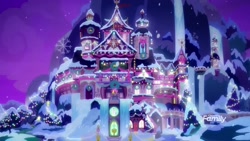 Size: 1920x1080 | Tagged: safe, screencap, episode:the hearth's warming club, g4, my little pony: friendship is magic, night, no pony, school of friendship, snow