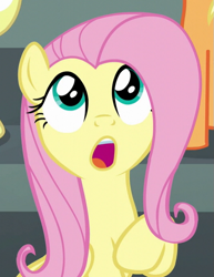 Size: 529x685 | Tagged: safe, screencap, character:fluttershy, species:pegasus, species:pony, episode:newbie dash, g4, my little pony: friendship is magic, amazed, cropped, female, mare