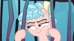 Size: 1366x768 | Tagged: safe, screencap, character:cozy glow, species:pegasus, species:pony, episode:school raze, g4, my little pony: friendship is magic, bars, bow, cage, female, filly, foal, smiling, smug, solo, tartarus