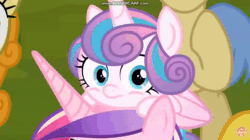 Size: 1280x715 | Tagged: safe, screencap, character:carrot top, character:golden harvest, character:goldengrape, character:princess cadance, character:princess flurry heart, species:alicorn, species:earth pony, species:pony, episode:on the road to friendship, animated, baby, baby pony, bandicam, covering, cute, female, flurrybetes, male, mare, peeking, pony hat, scared, sound, stallion, webm, wing covering, www.bandicam.com