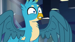 Size: 1280x720 | Tagged: safe, screencap, character:gallus, species:griffon, episode:what lies beneath, g4, my little pony: friendship is magic, male, solo, spread wings, wings