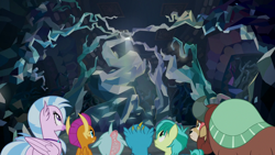 Size: 1280x720 | Tagged: safe, screencap, character:gallus, character:ocellus, character:sandbar, character:silverstream, character:smolder, character:yona, species:changedling, episode:what lies beneath, g4, my little pony: friendship is magic, student six