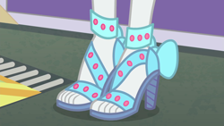 Size: 1920x1080 | Tagged: safe, screencap, character:rarity, equestria girls:rollercoaster of friendship, g4, my little pony:equestria girls, close-up, feet, high heels, legs, open-toed shoes, pictures of legs, shoes, solo