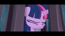 Size: 1280x720 | Tagged: safe, screencap, character:princess celestia, character:twilight sparkle, character:twilight sparkle (alicorn), species:alicorn, species:pony, my little pony: the movie (2017), animated, cage, petrification, screaming, sound, webm