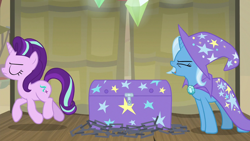 Size: 1280x720 | Tagged: safe, screencap, character:starlight glimmer, character:trixie, species:pony, episode:on the road to friendship, angry