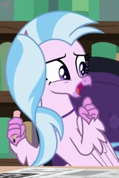 Size: 719x1073 | Tagged: safe, screencap, character:silverstream, species:classical hippogriff, species:hippogriff, episode:school raze, g4, my little pony: friendship is magic, cropped, solo