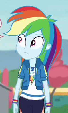Size: 238x395 | Tagged: safe, screencap, character:rainbow dash, character:vignette valencia, equestria girls:rollercoaster of friendship, g4, my little pony:equestria girls, animated, cropped, geode of super speed, hips, magical geodes, sway, swaying hips, vignette valencia, walking