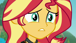 Size: 1920x1080 | Tagged: safe, screencap, character:sunset shimmer, equestria girls:forgotten friendship, g4, my little pony:equestria girls, close-up, crying, sad, solo