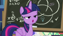 Size: 1920x1088 | Tagged: safe, screencap, character:twilight sparkle, character:twilight sparkle (alicorn), species:alicorn, species:pony, episode:best gift ever, g4, my little pony: friendship is magic, animated, chalkboard, close-up, derp, faec, female, mare, pudding face, solo, sound, twilight snapple, twilynanas, wat, webm