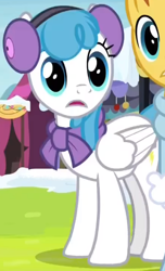 Size: 384x633 | Tagged: safe, screencap, character:white lightning, species:pegasus, species:pony, episode:best gift ever, g4, my little pony: friendship is magic, background pony, cropped, earmuffs, female, mare, solo focus