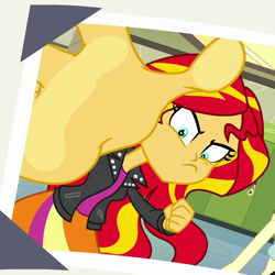 Size: 740x740 | Tagged: safe, screencap, character:sunset shimmer, equestria girls:forgotten friendship, g4, my little pony:equestria girls, angry, cropped, solo