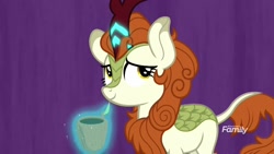 Size: 1920x1080 | Tagged: safe, screencap, character:autumn blaze, species:kirin, episode:sounds of silence, g4, my little pony: friendship is magic, a kirin tale, cup, cure, magic, solo