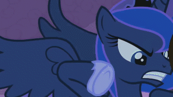 Size: 356x200 | Tagged: safe, screencap, character:princess luna, species:alicorn, species:human, species:pony, animated, female, gif, luna punch, mare, naruto, pain, pain (naruto)