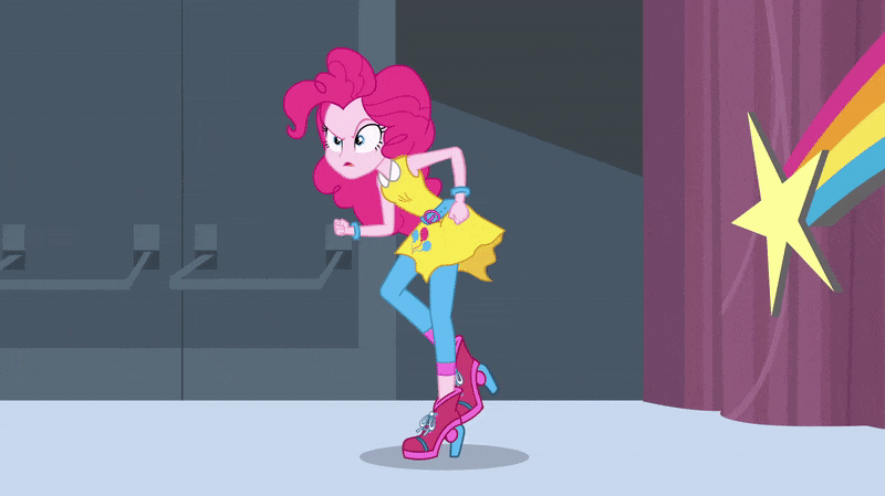 Size: 800x449 | Tagged: safe, screencap, character:pinkie pie, equestria girls:dance magic, g4, my little pony:equestria girls, animated, everyday i'm shufflin', gif, loop, shuffle, solo