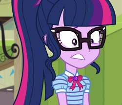 Size: 1255x1080 | Tagged: safe, screencap, character:twilight sparkle, character:twilight sparkle (scitwi), species:eqg human, episode:best trends forever, g4, my little pony:equestria girls, best trends forever: twilight sparkle, cropped, geode of telekinesis, magical geodes, solo