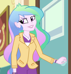 Size: 1030x1080 | Tagged: safe, screencap, character:princess celestia, character:principal celestia, episode:best trends forever, g4, my little pony:equestria girls, best trends forever: pinkie pie, canterlot high, celestia's office, female, solo