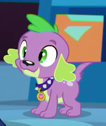 Size: 208x246 | Tagged: safe, screencap, character:spike, character:spike (dog), species:dog, episode:a fine line, g4, my little pony:equestria girls, cropped, male, paws, puppy, smiling, solo, tail