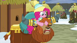 Size: 1280x720 | Tagged: safe, screencap, character:pinkie pie, character:prince rutherford, episode:best gift ever, g4, my little pony: friendship is magic, guess who