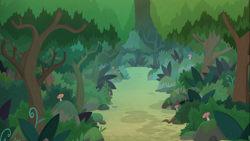 Size: 1366x768 | Tagged: safe, screencap, episode:non-compete clause, g4, my little pony: friendship is magic, forest, mushroom, no pony, path, tree, vegetation
