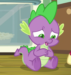 Size: 661x707 | Tagged: safe, screencap, character:spike, species:dragon, episode:the break up break down, claws, cropped, male, tail, toes, underfoot