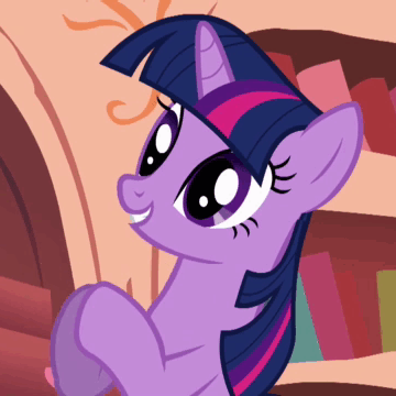 Size: 360x360 | Tagged: safe, screencap, character:twilight sparkle, character:twilight sparkle (unicorn), species:pony, species:unicorn, episode:look before you sleep, g4, my little pony: friendship is magic, animated, artifact, clapping, clapping ponies, cropped, cute, female, gif, grin, mare, meme origin, ponibooru, sitting, smiling, solo, twiabetes