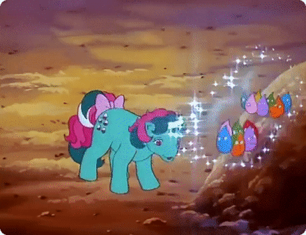 Size: 439x338 | Tagged: safe, screencap, character:fizzy, species:pony, species:twinkle eyed pony, species:unicorn, episode:mish mash melee, g1, my little pony 'n friends, animated, female, frazzit, gif, magic, mare, telekinesis