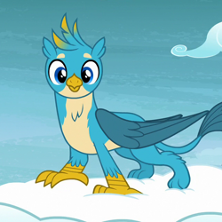 Size: 640x640 | Tagged: safe, screencap, character:gallus, species:griffon, episode:school raze, g4, my little pony: friendship is magic, birb, cropped, cute, gallabetes, male, solo