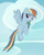 Size: 597x746 | Tagged: safe, screencap, character:mean rainbow dash, character:rainbow dash, species:pony, episode:the mean 6, g4, my little pony: friendship is magic, clone, cropped, female, flying, lidded eyes, open mouth, solo, wings