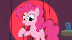 Size: 1920x1080 | Tagged: safe, screencap, character:pinkie pie, species:pony, episode:baby cakes, g4, my little pony: friendship is magic, broom, curtain, glass, meme, meme template, stool, template, water