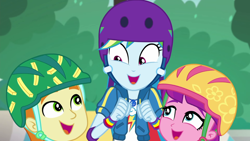 Size: 1920x1080 | Tagged: safe, screencap, character:lily longsocks, character:rainbow dash, episode:sic skateboard, g4, my little pony:equestria girls, cute, female, gallop j. fry, geode of super speed, helmet, magical geodes, male