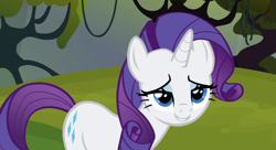 Size: 852x464 | Tagged: safe, screencap, character:rarity, species:pony, species:unicorn, episode:spike at your service, g4, my little pony: friendship is magic, female, grin, mare