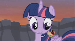 Size: 1242x685 | Tagged: safe, screencap, character:twilight sparkle, character:twilight sparkle (alicorn), species:alicorn, species:pony, episode:it ain't easy being breezies, g4, my little pony: friendship is magic, ladybug, smiling, solo