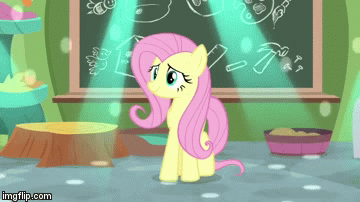 Size: 360x202 | Tagged: safe, screencap, character:fluttershy, species:pony, animated, classroom, cute, disco, hoof tapping, party soft, shyabetes, solo, tapping, teacher of the month (episode)