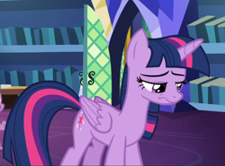 Size: 1000x738 | Tagged: safe, screencap, character:twilight sparkle, character:twilight sparkle (alicorn), species:alicorn, species:pony, episode:a rockhoof and a hard place, g4, my little pony: friendship is magic, cropped, female, mare, sad, sad eyes, solo, solo focus, wavy mouth
