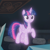 Size: 905x902 | Tagged: safe, screencap, character:tree of harmony, character:treelight sparkle, character:twilight sparkle, species:alicorn, species:pony, episode:what lies beneath, g4, my little pony: friendship is magic, cropped, female, floating, implied twilight sparkle, raised hoof, smiling, solo, sparkles, tree of harmony, treelight sparkle