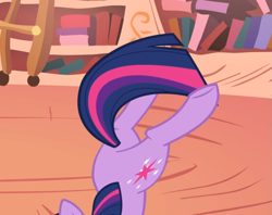 Size: 1015x804 | Tagged: safe, screencap, character:twilight sparkle, character:twilight sparkle (unicorn), species:pony, species:unicorn, episode:the return of harmony, g4, my little pony: friendship is magic, cropped, female, golden oaks library, legs, pictures of legs, plot, underhoof