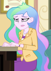 Size: 600x830 | Tagged: safe, screencap, character:princess celestia, character:principal celestia, episode:schedule swap, g4, my little pony:equestria girls, celestia's office, cropped, solo