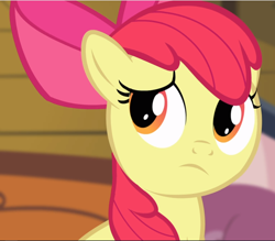 Size: 1072x941 | Tagged: safe, screencap, character:apple bloom, species:earth pony, species:pony, episode:pinkie apple pie, g4, my little pony: friendship is magic, adorabloom, bow, close-up, cropped, cute, female, filly, hair bow