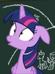Size: 497x672 | Tagged: safe, screencap, character:twilight sparkle, character:twilight sparkle (alicorn), species:alicorn, species:pony, episode:testing testing 1-2-3, g4, my little pony: friendship is magic, chalk drawing, cropped, floppy ears, open mouth, shocked, shocked expression, solo, traditional art, wide eyes