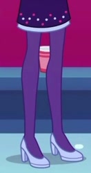 Size: 232x441 | Tagged: safe, screencap, character:twilight sparkle, character:twilight sparkle (scitwi), species:eqg human, episode:twilight under the stars, g4, my little pony:equestria girls, clothing, feet, high heels, leg focus, legs, pantyhose, pictures of legs, shoes, skirt, socks
