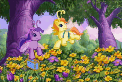 Size: 720x486 | Tagged: safe, screencap, character:tiddlywink, character:tra-la-la, character:zipzee, species:breezies, episode:the runaway rainbow, g3, animated, female, sound, talking, trio, webm
