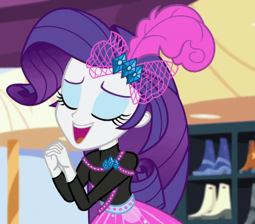 Size: 820x720 | Tagged: safe, screencap, character:rarity, episode:display of affection, g4, my little pony:equestria girls, animated, cropped, cute, gif, raribetes, solo