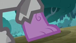 Size: 1280x720 | Tagged: safe, screencap, character:spike, species:dragon, episode:molt down, g4, my little pony: friendship is magic, season 8, claws, close-up, feet, legs, male, male feet, molting, pictures of legs, stone