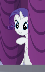 Size: 531x840 | Tagged: safe, screencap, character:rarity, species:pony, species:unicorn, episode:rarity investigates, g4, my little pony: friendship is magic, cropped, curtains, cute, female, mare, raribetes, smiling, solo